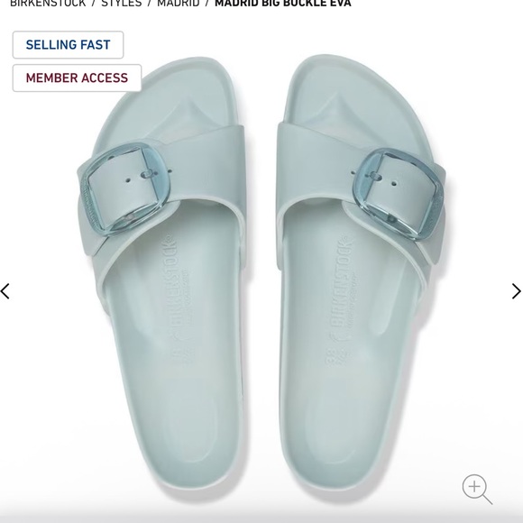 BIRKENSTOCK MADRID BIG BUCKLE EVA SURF GREEN Blue Slides Women EU 38/US 7 Narrow - Picture 4 of 7